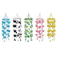 baby crib wind chime butterfly hair ball rattle newborn cot pendant infants room decoration shower gifts