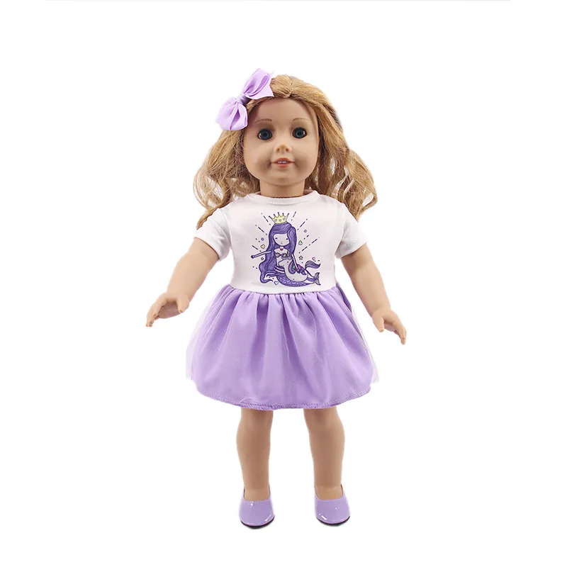 Одежда для кукол единорог платья русалки + аксессуары волос 18 дюймовых