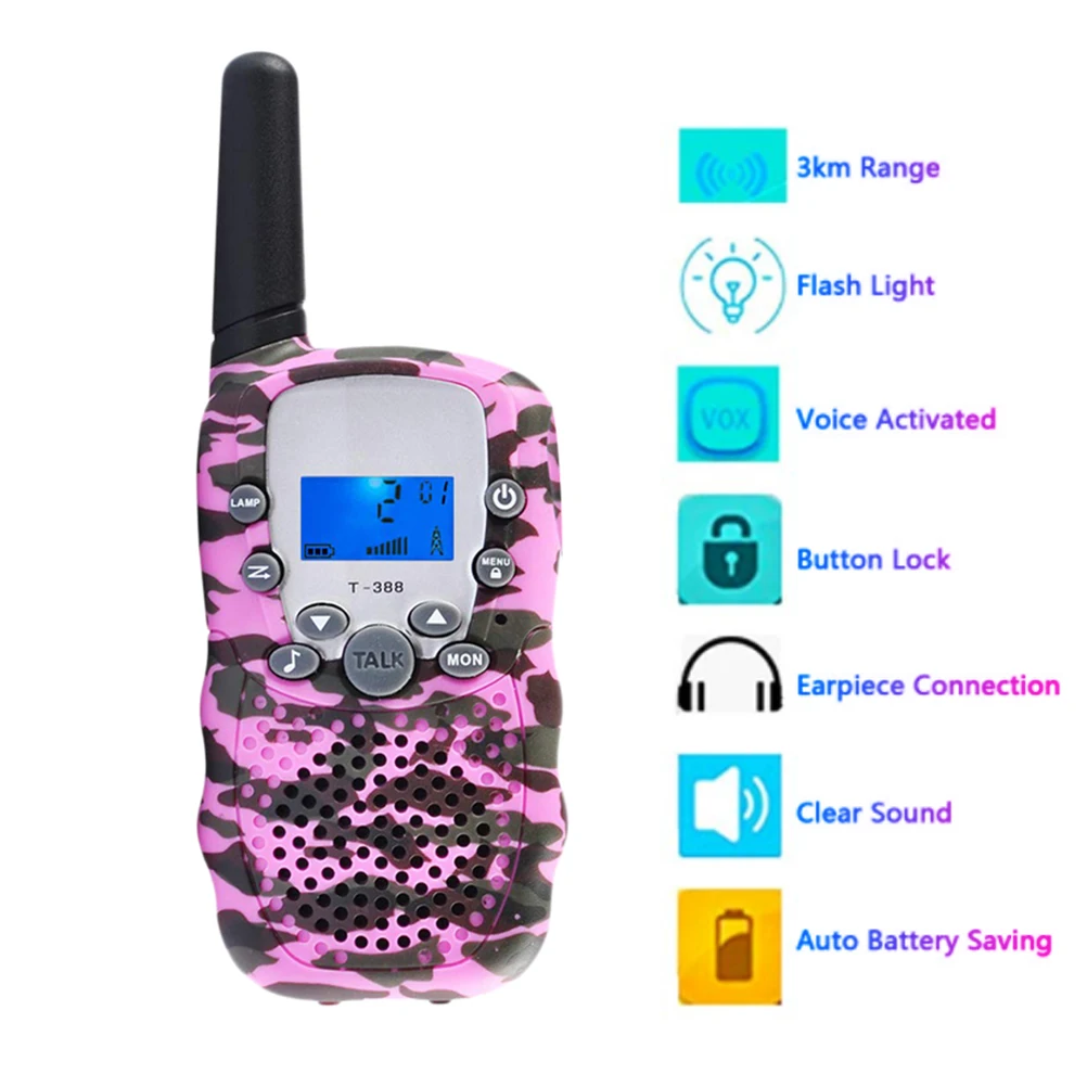 1 пара детская рация для Motorola Mini Детский Открытый Автоматический режим walkie talkie гаджет с ЖК-дисплеем