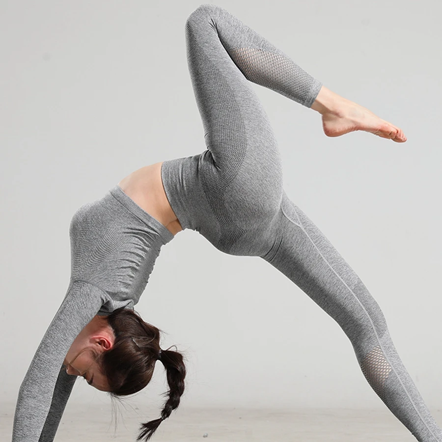 BINAND комплект для спортзала с эффектом пуш ап бесшовный йоги женский спортивный