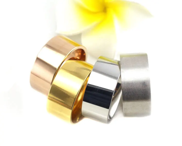 

European and American Simple Ring Stainless Steel Edge Titanium Steel Jewelry