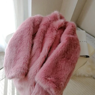 MEWE New Style High-end Fashion Women Faux Fur Coat S87