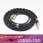 LN007441 чистый серебристый внутренний нейлоновый кабель для наушников Hifiman HE560 HE-99% HE1000 V2 XiaoMi, штырь 350 мм