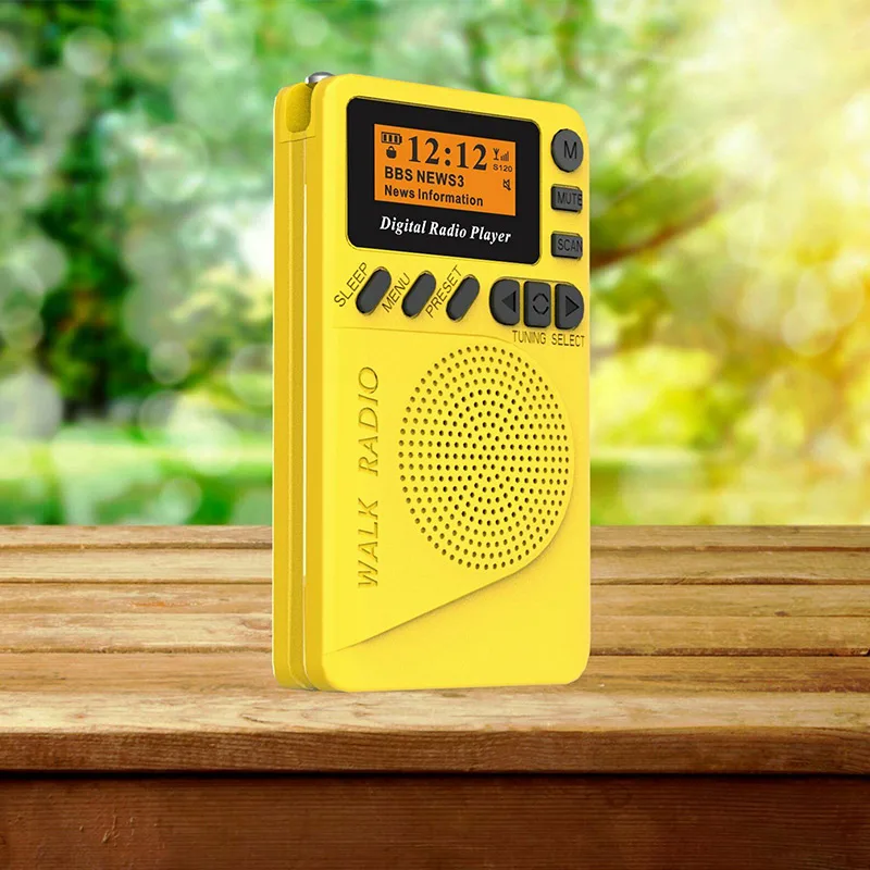 Портативное карманное цифровое радио DAB с MP3-плеером и встроенной аккумуляторной