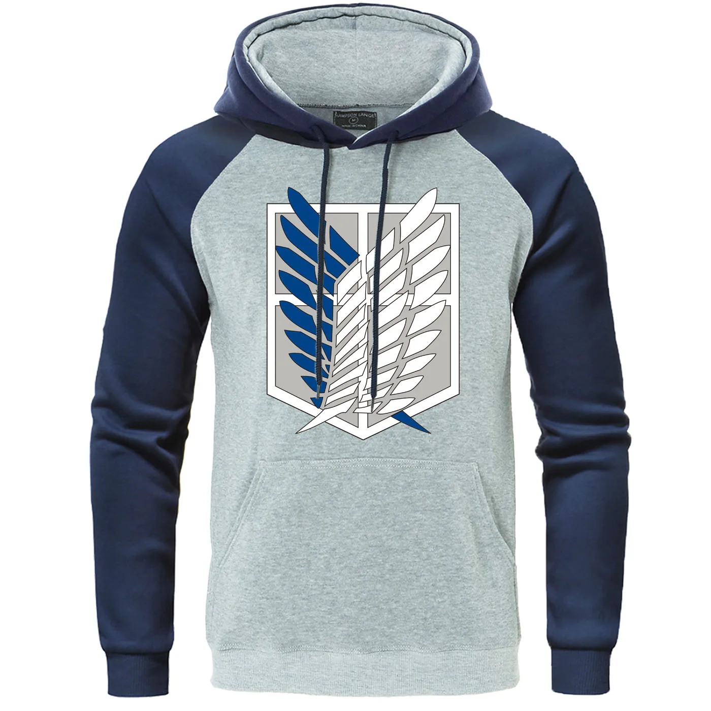 dark blue gray 6 Крылья Свободы Mikasa толстовки японского аниме Толстовка Мужская реглан пуловер осень зима мужская Толстовка атака на Титанов Толстовка - Цвет: dark blue gray 6