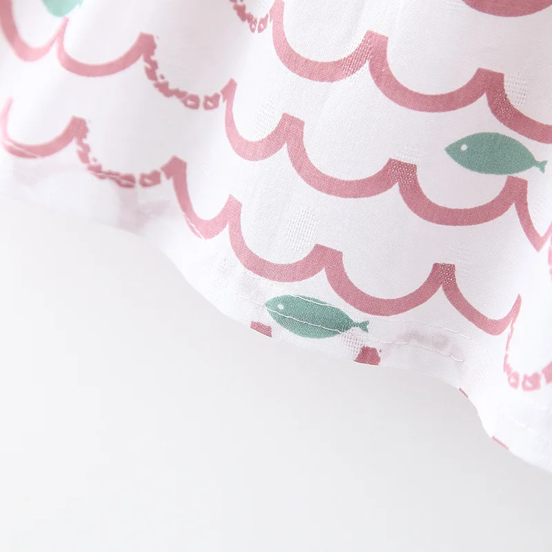 Платье принцессы с волнистыми полосками для девочек лето 2020 милая детская одежда