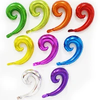 5pcs rainbow candy color spiral wave curve balloon birthday wedding party wall decoration shopping mall decoration arrangement