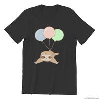 lazy balloon sloth funny cute mens t shirt oversize clothes unisex tee