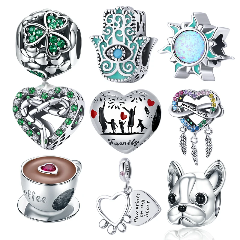 

WOSTU Authentic 925 Sterling Silver Fatimid Eye Beads Charms Pendant Fit Original Bracelets Bangles Women DIY Fine Jewelry Gift