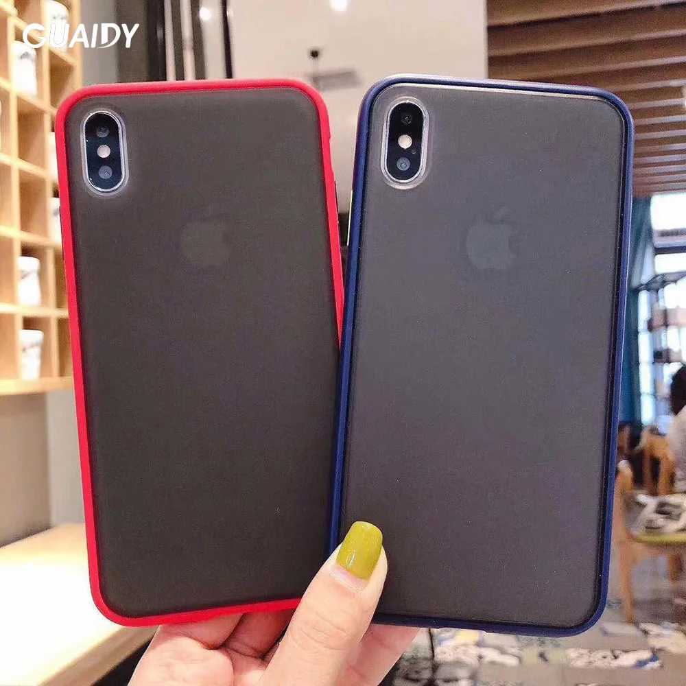 Матовый чехол для телефона iPhone 11 Pro 6s 7 8 Plus X XR XS Max тонкий мягкий прозрачный яркий