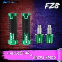 logo whit fz8 for all yamaha fz8 2010 2018 motorcycle cnc handlebar grips and handlebar grips ends accessories
