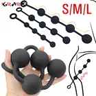 Длинные анальные шарики, вагинальные шарики, силиконовая Анальная пробка интимные игрушки для женщин, для взрослых, анус Мастурбация, массаж предстательной железы, эротические интимные товары