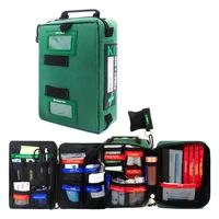 first aid kit bag 255 piece 4 section handy lightweight emergency medical rescue home outdoors car travel school hiking survival