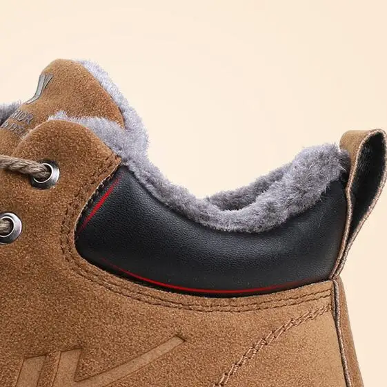 

Winter plus velvet men's cotton shoes high to help outdoor thick warm men's snow boots high top sneakers male comfortable shoe