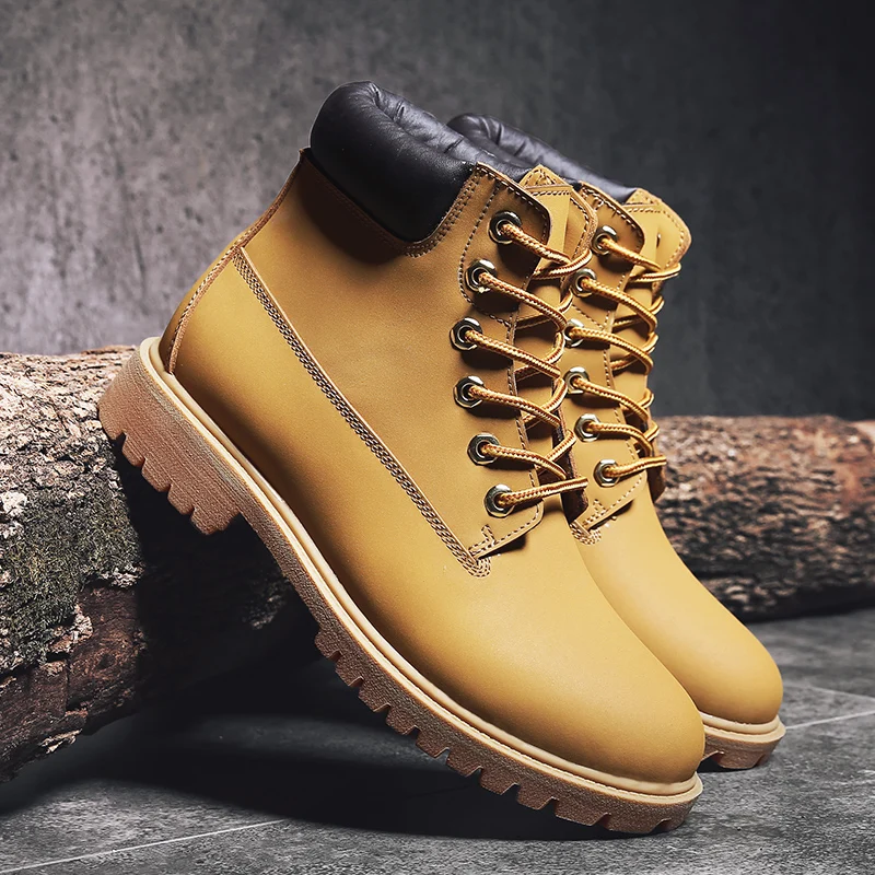 

Men's Warm Boots Men Winter Shoes Warm Comfortable Fashion Leather Snow Boots Waterproof Boots Fashion Sneakers