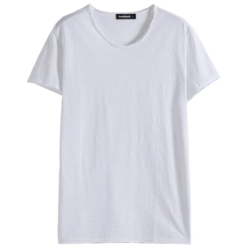 

Новинка 2436-2020 microfibertrend модная Корейская мужская футболка мужская Удобная футболка