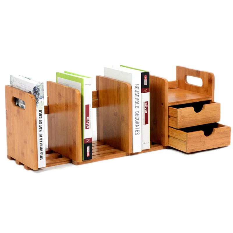 Office Small Bookshelf With Drawer Desktop Storage Simple Ta