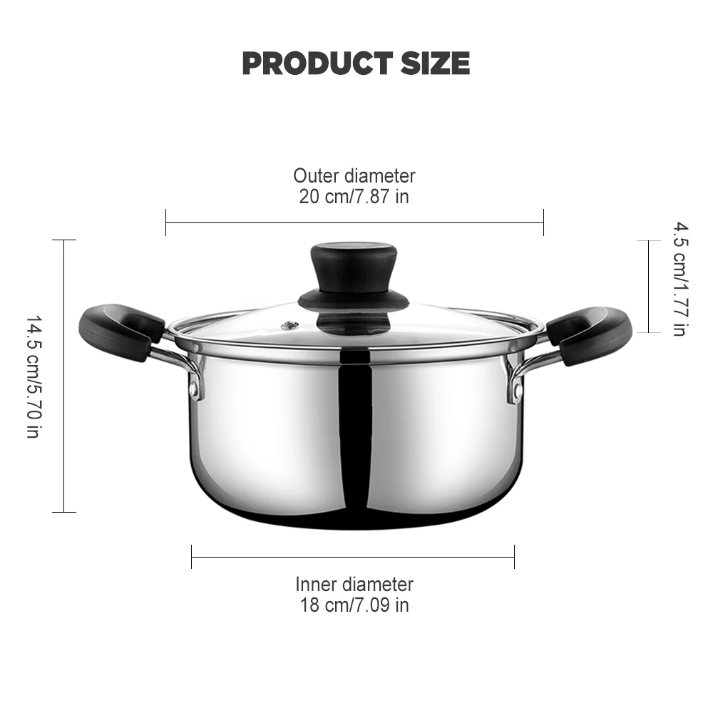 Кастрюля для супа с одним дном 1 шт. кастрюля антипригарной ручкой кухонная