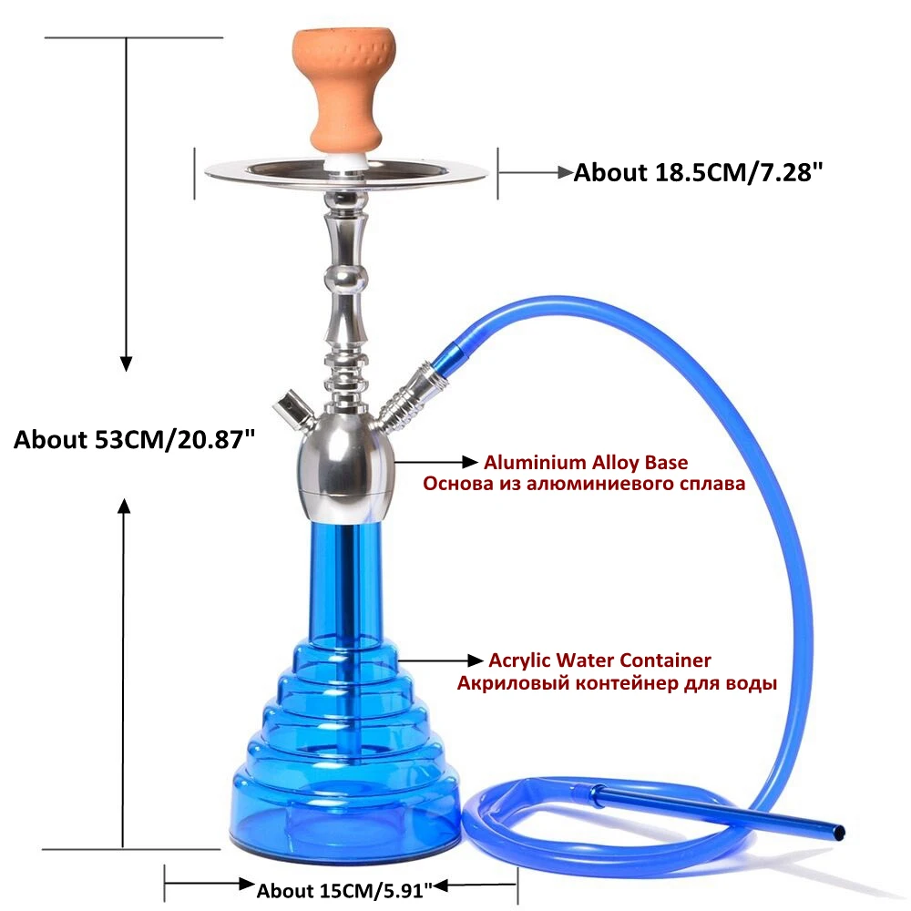 Светодиодный светильник акриловая трубка для кальяна Чичи наргиле полный Waterpijp