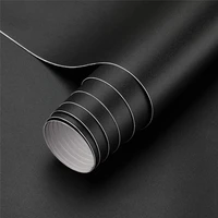 self adhesive film black thickened kitchen cabinet sticker matt furniture wallpaper for furniture cupboards tables wall film