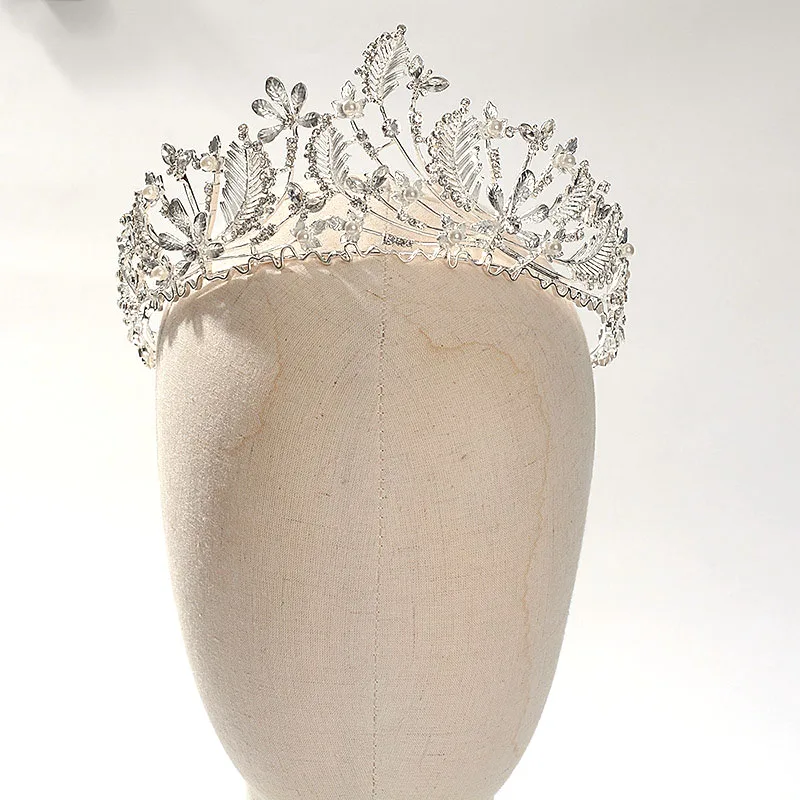 

Baroque Tiaras For Women Rhinestone Bride Crystal Crowns Fashion Bridal Wedding Headwear Elegant Jewelry Hair Accessories