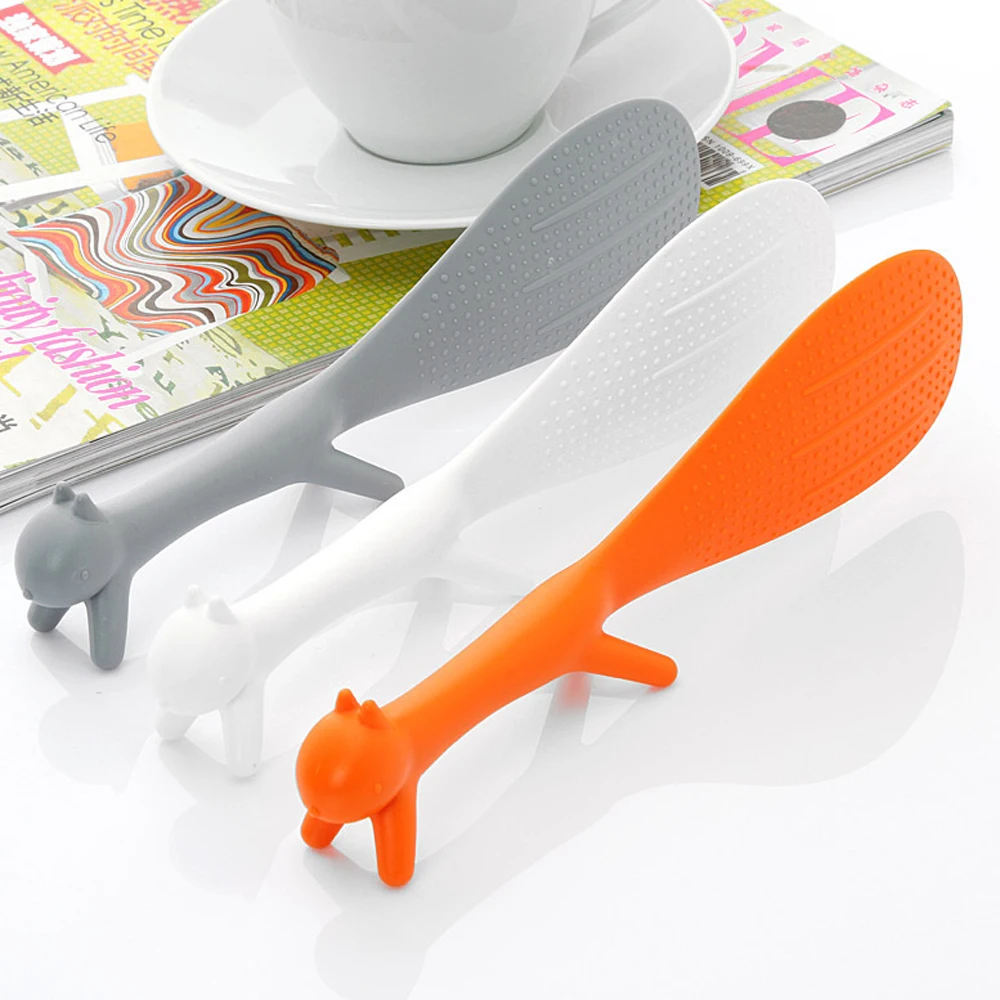 Портативная стоячая ложка-белка липкие столы ложка для еды риса столовая посуда