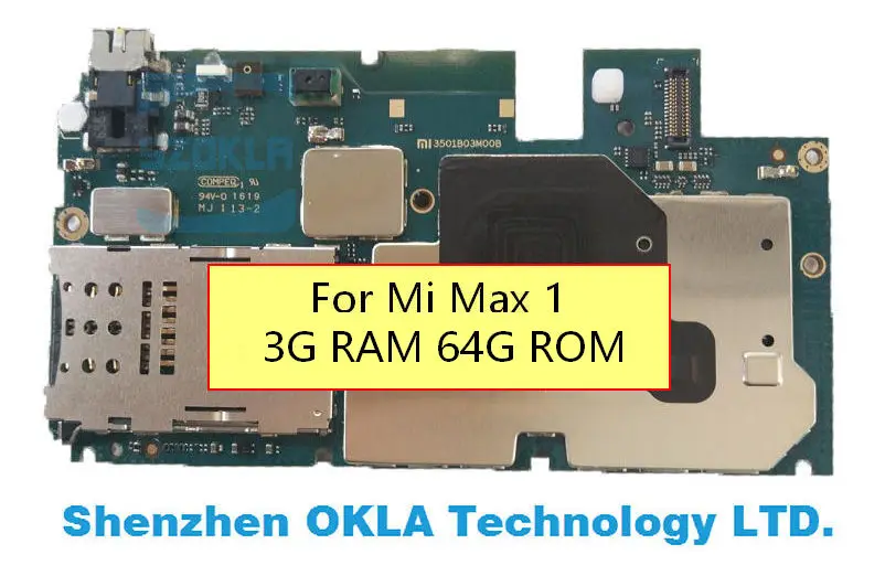 1 шт. для Mi Max 16 ГБ 32 64 128 б/у оригинальная материнская плата| |