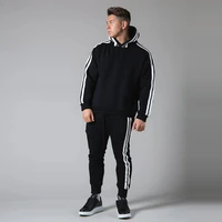 man hoodie sets border autumn and winter new sweater pants sports mens elastic slim fit running outdoor leisure two piece suit