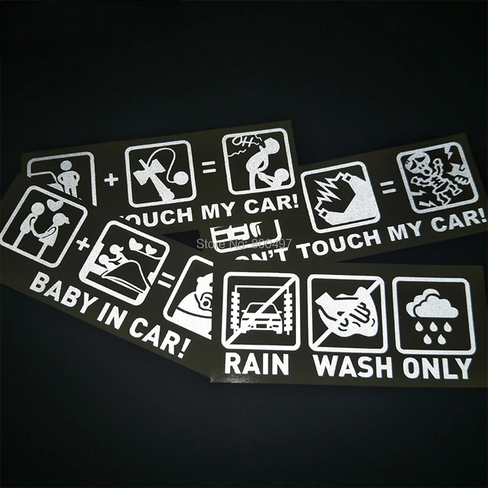 

Автомобильный Стайлинг, модное забавное украшение, автомобильный аксессуар, не прикасайтесь к моему ребенку в автомобиле, необычная Наклей...