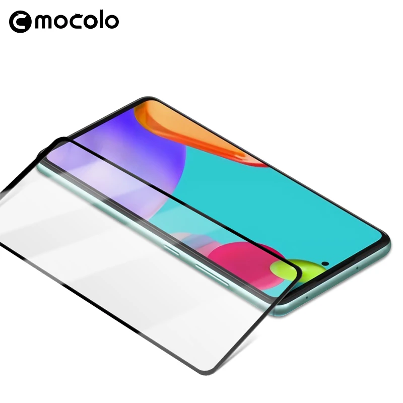 

for Samsung A42 Screen Protector Mocolo A42 A52 Full Glued Adhesive Tempered Glass film for Samsung Galaxy A52 Screen Protector