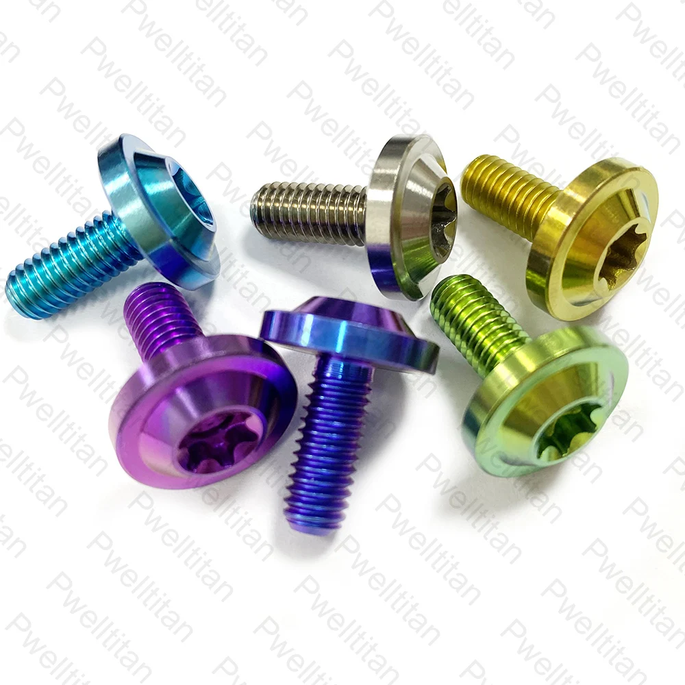 

Titanium Bolts M6 X 15 20 25 30 35mm Torx Umbrella Head For Motorcycle Mountain Bike Modified Brake Disc Fastening Screw GR5