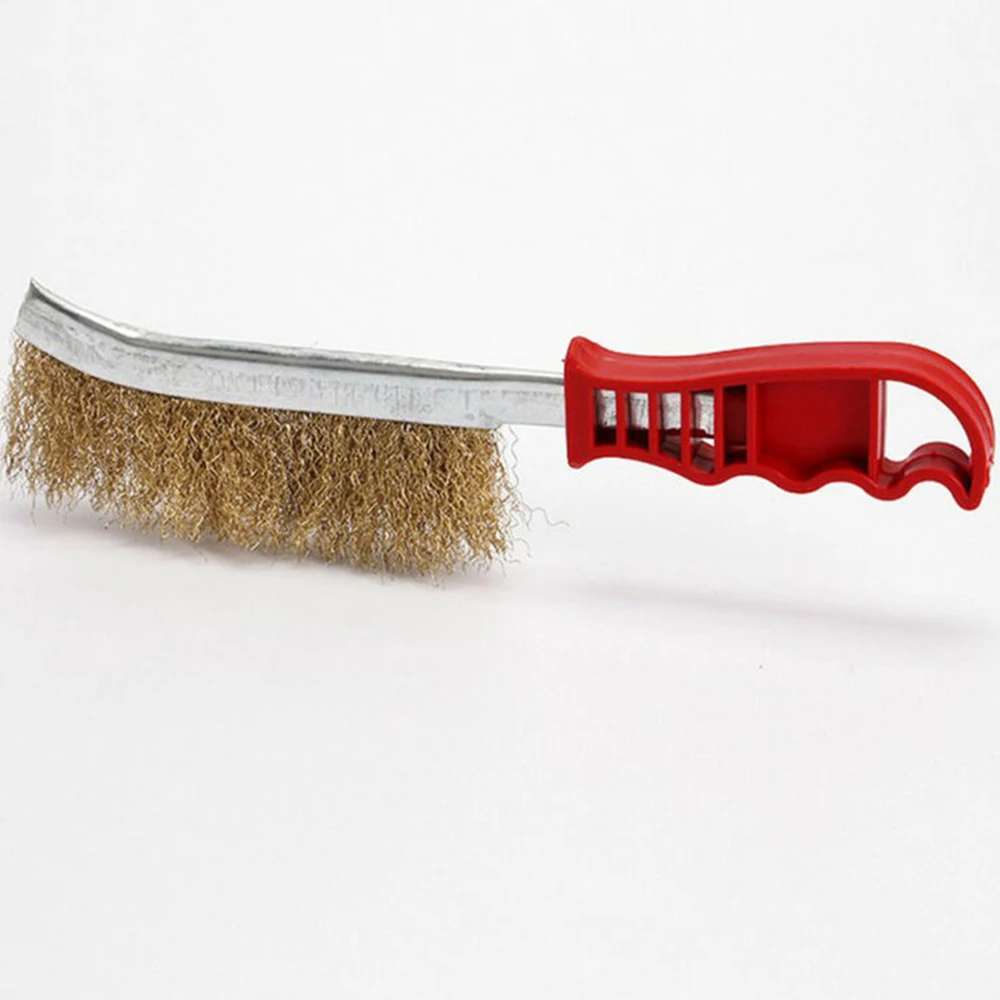 

2pcs Wire Brush Stainless Steel Brass bristles Corrosion Paint Removal