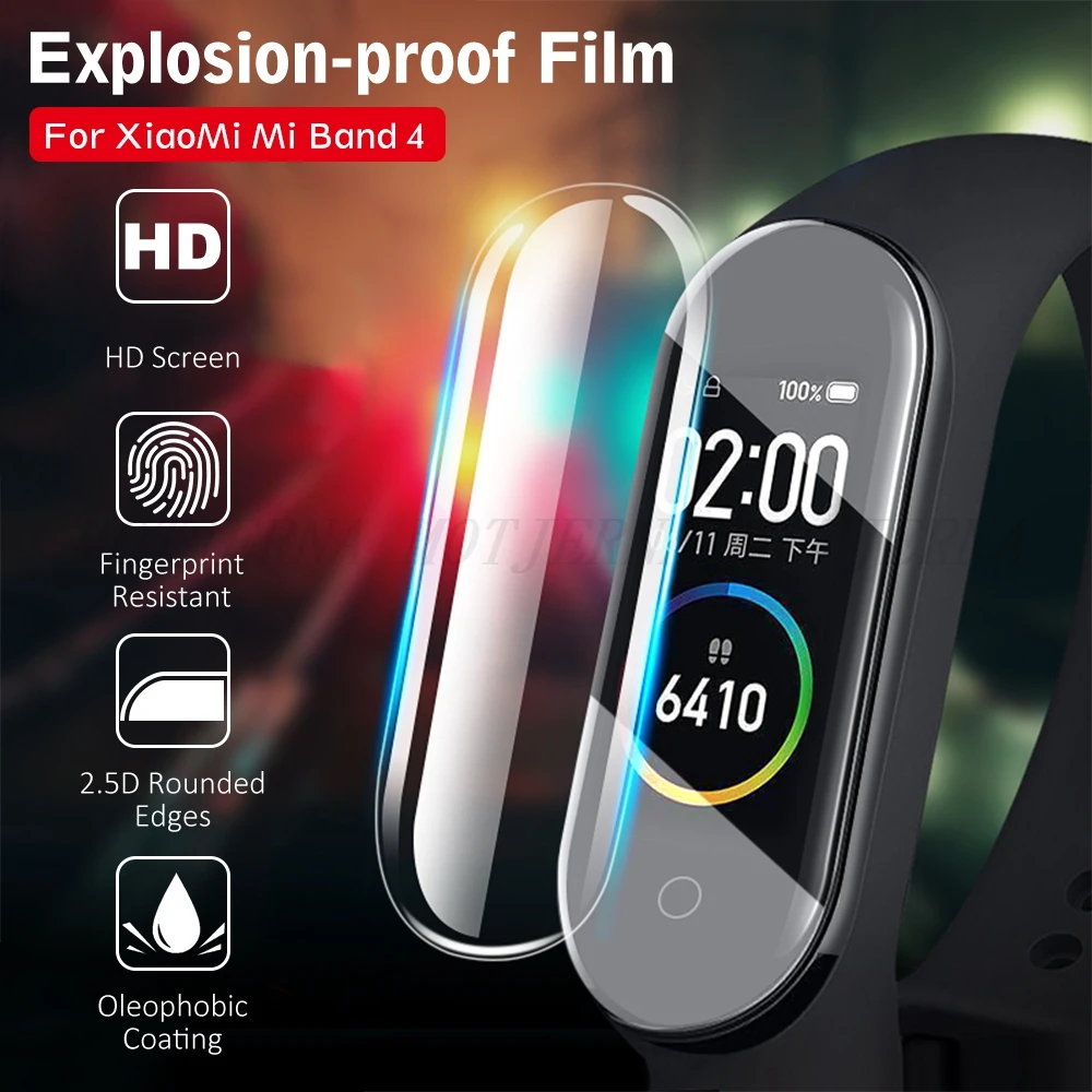 Мягкая термополиуретановая пленка для Xiaomi Mi Band 4 защита экрана на Band4 Защитная