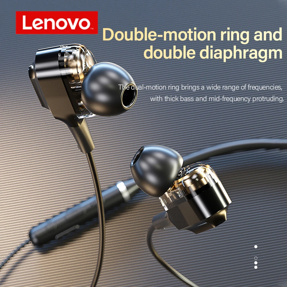 

Lenovo XE66 Dual Dynamic Neckband Wireless Headphones Bluetooth Earphone 4 Speakers HIFI Stereo HD Call Waterproof with Mic