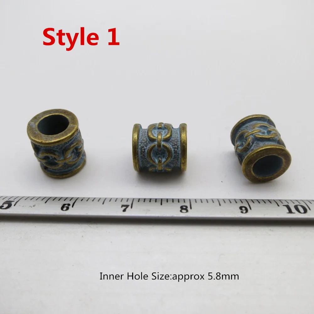 5 шт./лот бронзовые руны викингов оплетка для волос страшная борода Дред кольца