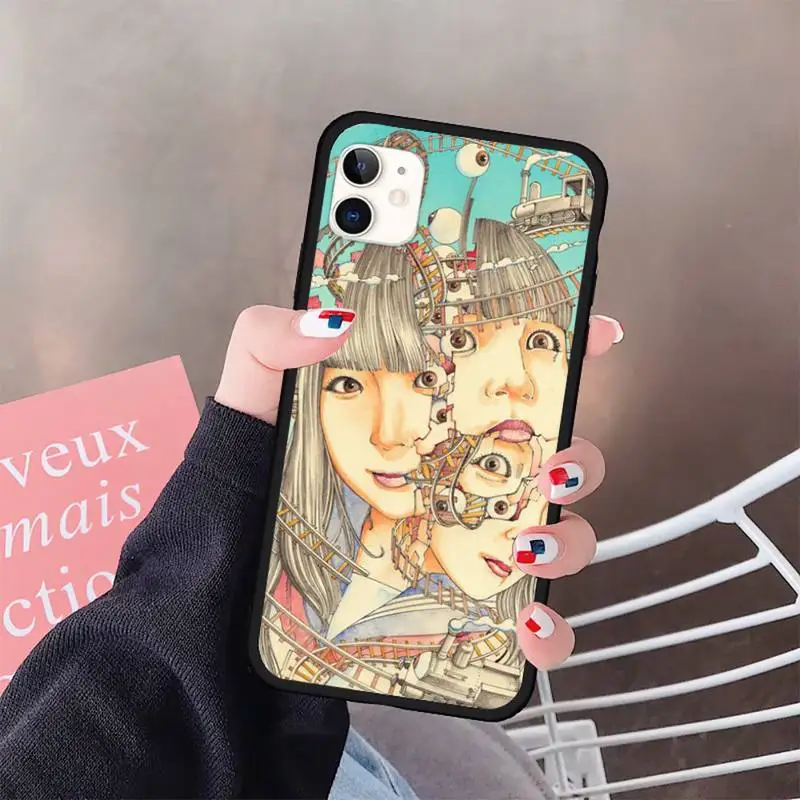 

shintaro kago Horror cartoons Phone Case for iPhone 11 12 pro XS MAX 8 7 6 6S Plus X 5S SE 2020 XR mini