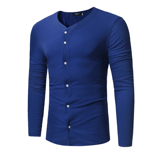 2017 Горячая новинка Мужская Повседневная футболка сплошной цвет модный кардиган