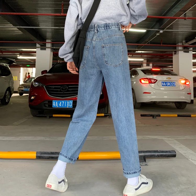 

Women Baggy Jeans High Waist Loose Solid Streetwear Boyfriend Casual Denim Pants Vintage Mom Jeans Mujer Trousers Plus Size