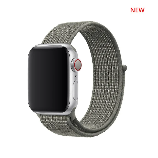 Spruce Fog UEBN нейлоновая Спортивная петля для Apple Watch Series 4 44 мм 40 мм ремешок для часов браслет ремешок для iwatch 4 42 мм 38 мм ремешки для часов - Цвет ремешка: Spruce Fog
