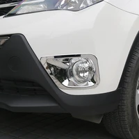 for toyota rav4 2014 2015 abs chrome car front fog lamp decoration frame cover trim car styling accessories 2pcs
