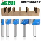 Фреза Концевая для гравировки по дереву, твердосплавная насадка с чистящим дном 8 мм, диаметр 10,15,22,30 мм, 4 шт.