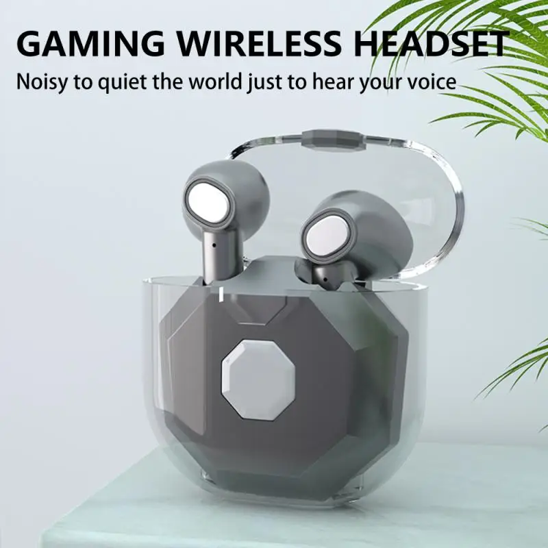 NaNO3 TWS Bluetooth-совместимая гарнитура прозрачная двойная игровая сенсорные умные