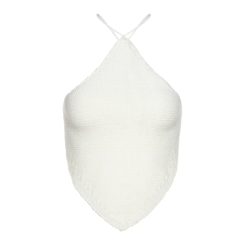 

2021summer clothes for women new products off-shoulder hanging neck straps sexy backless slim fit all-match bottoming vest women