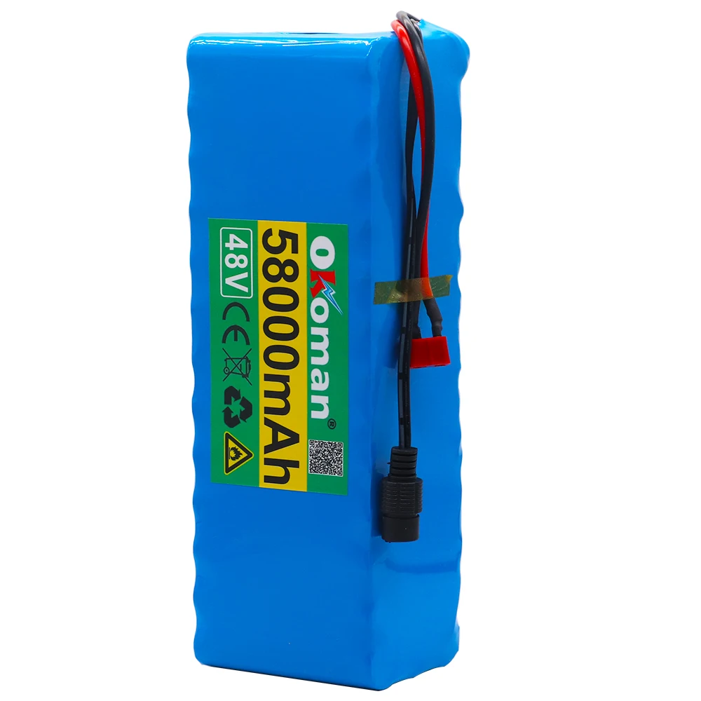 

48v lithium ion battery 48v 58Ah 1000w 13S3P Lithium ion Battery Pack For 54.6v E-bike Electric bicycle Scooter with BMS