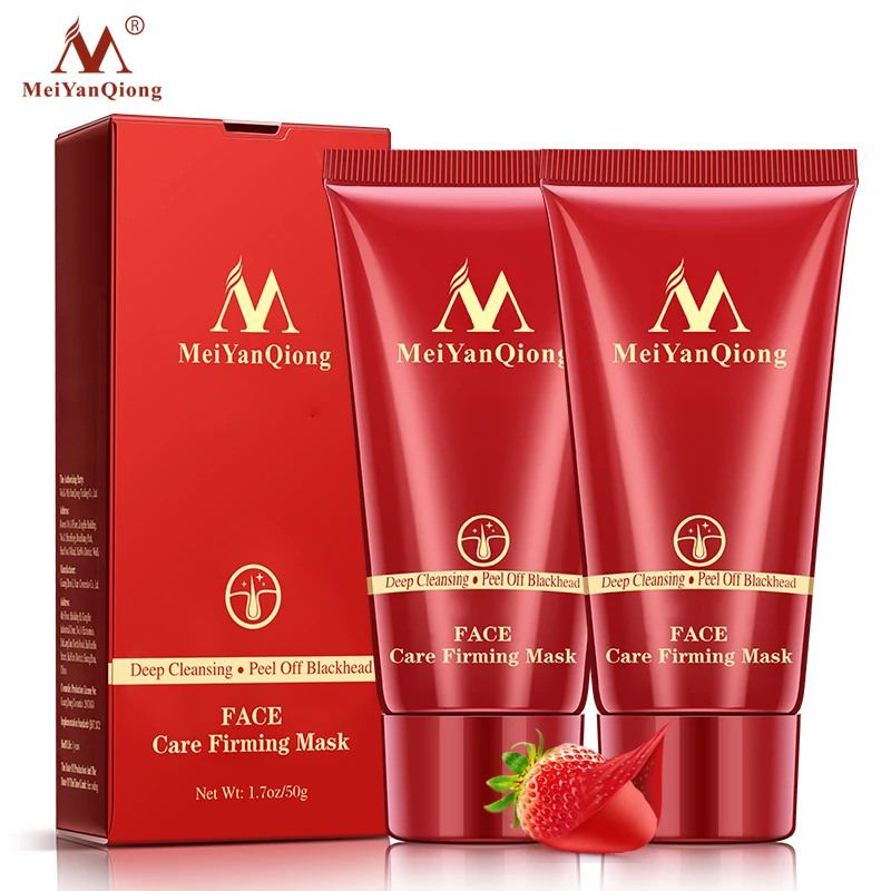 Клубничная маска для лица глубокое очищение кожи удаление акне сужение пор