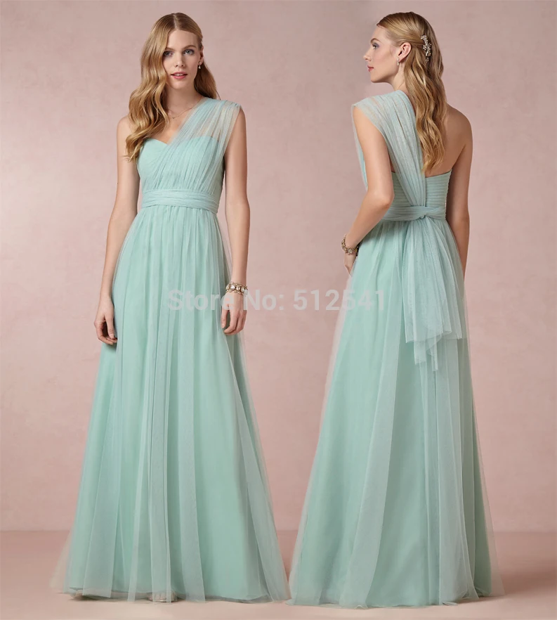 

free shipping New Sheer Sheath Sweetheart Pleats Ruffle Floor Length one shoulder custom Formal gown Mother of the Bride Dresses