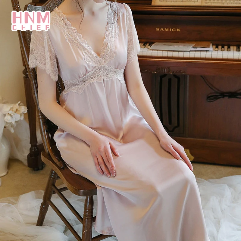 пижама женская HNMCHIEF розовое шелковое кружевное сексуальное нижнее белье Женская