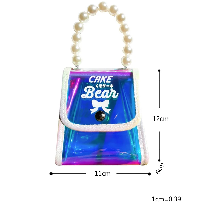 

Women Transparent PVC Handbag Lady Top Handle Casual Tote Shopping Bags Purse H8WD