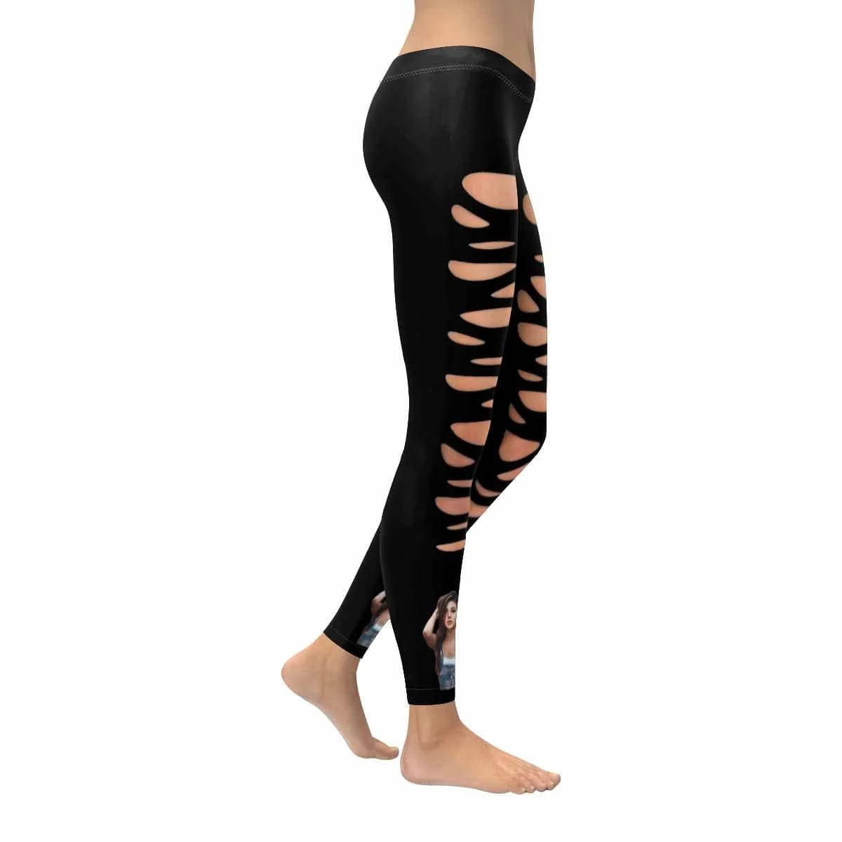 

Custom Photo Broken Hole Style Low Rise Yoga Leggings