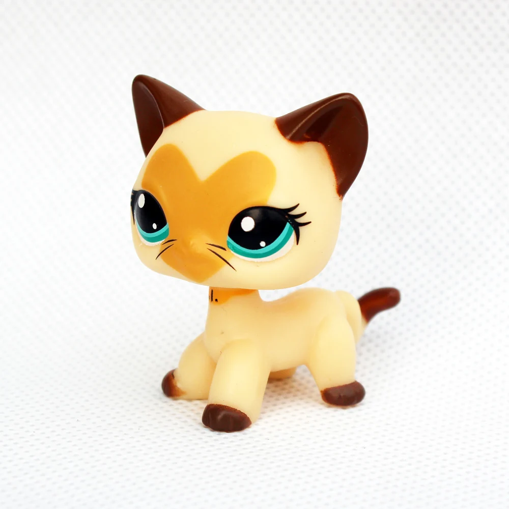 LPS CAT Littlest pet shop Bobble head toys Rare #3573 yellow short hair cat original collectible gifts for child cute animal toy